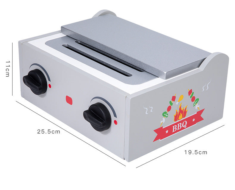 Kinmilo wooden BBQ grill pizza oven pretend play set photo 246