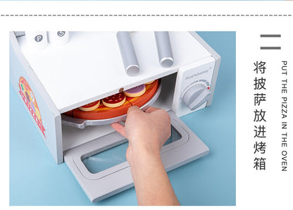 Kinmilo wooden BBQ grill pizza oven pretend play set photo 250