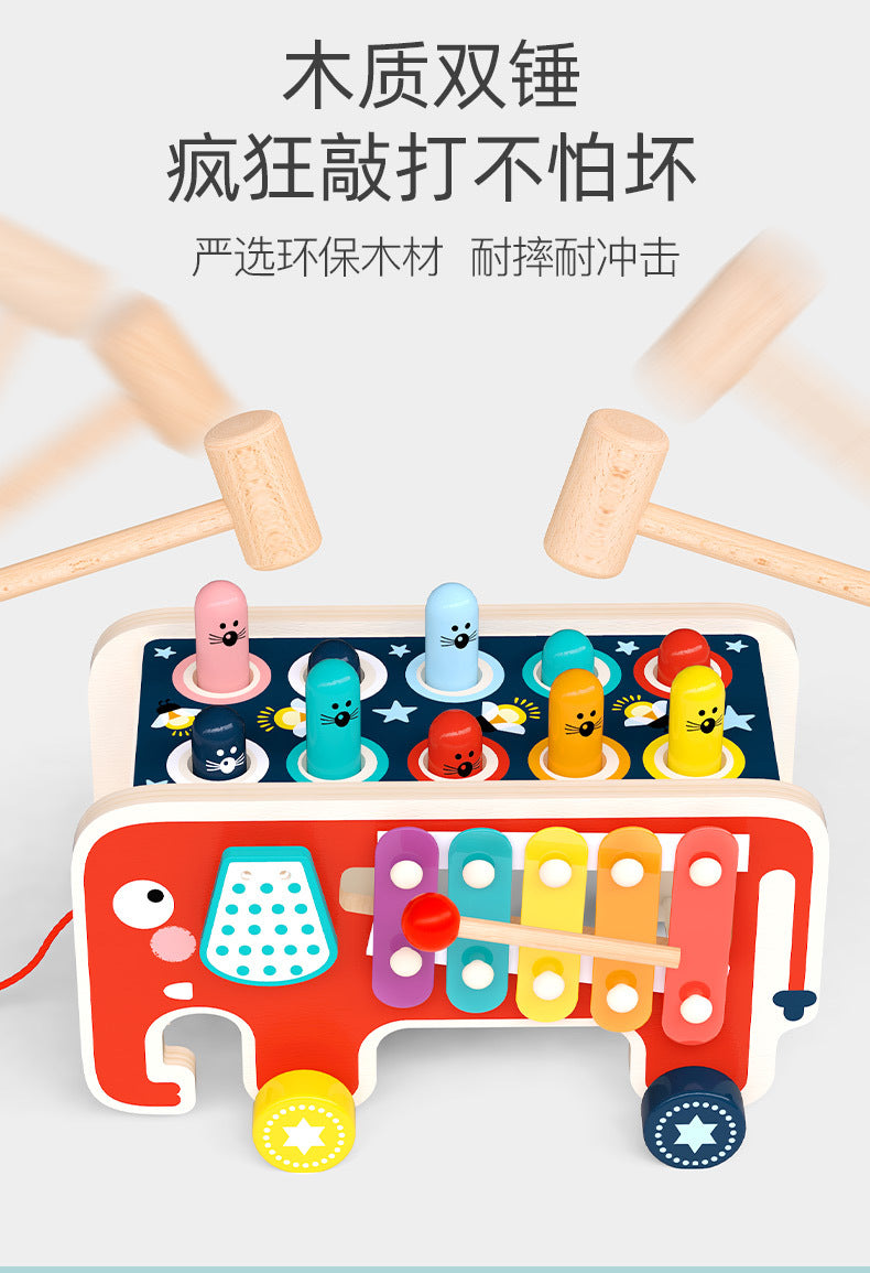 Elephant activity bus wooden mallets