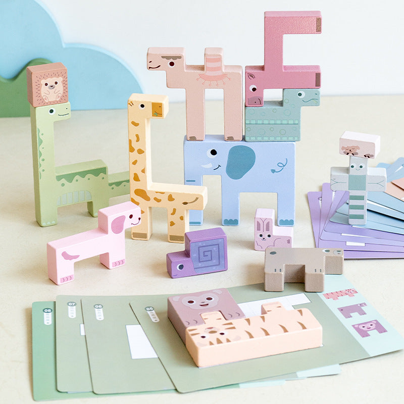 Animal logic spatial wooden puzzle image detail