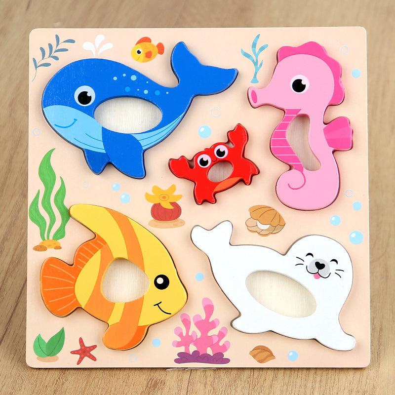 Kinmilo wooden 3D animal and vehicle grip puzzle – photo 24