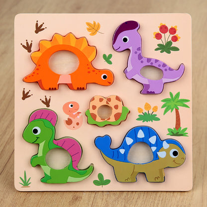 Kinmilo wooden 3D animal and vehicle grip puzzle – photo 27