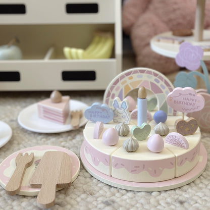 Kinmilo wooden afternoon tea and dessert pretend play set – photo 06