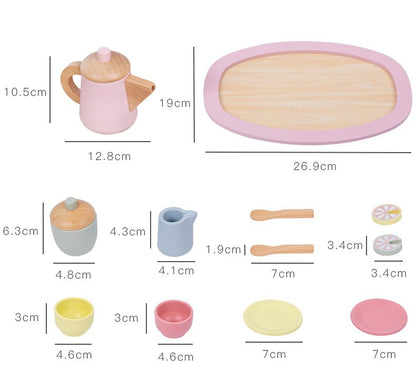 Kinmilo wooden afternoon tea and dessert pretend play set – photo 15