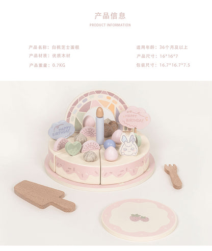 Kinmilo wooden afternoon tea and dessert pretend play set – photo 19
