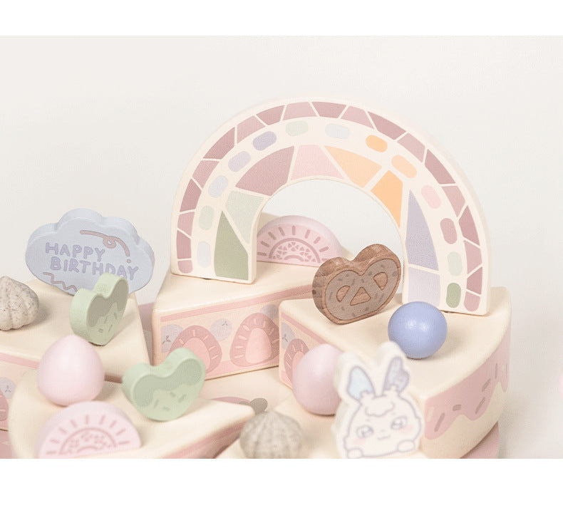 Kinmilo wooden afternoon tea and dessert pretend play set – photo 20