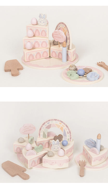 Kinmilo wooden afternoon tea and dessert pretend play set – photo 21