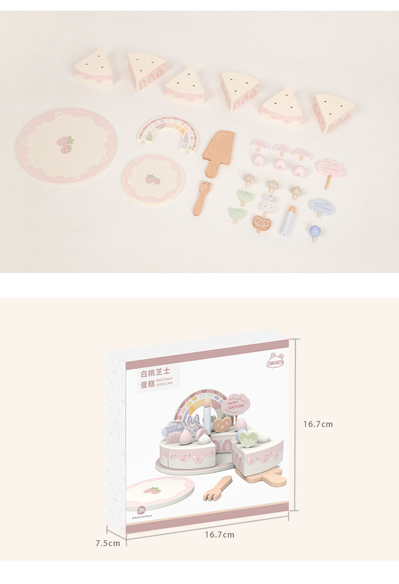 Kinmilo wooden afternoon tea and dessert pretend play set – photo 26