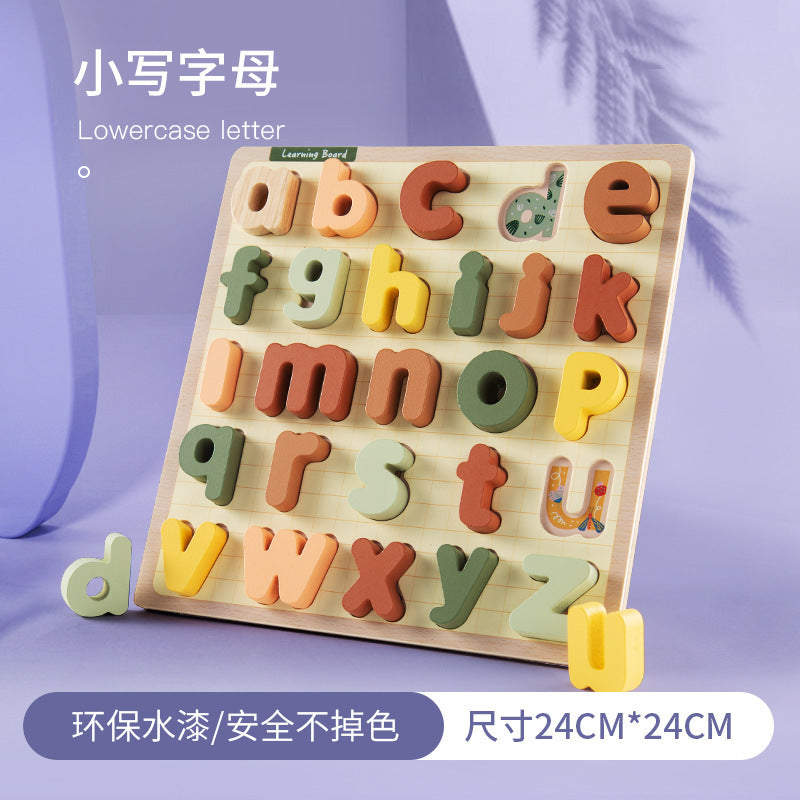 Kinmilo wooden educational puzzle board style and activity detail