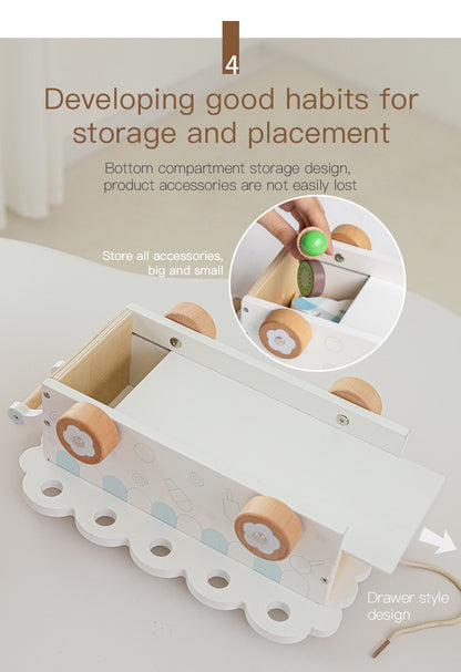Kinmilo pretend play wooden ice cream cart and afternoon tea details