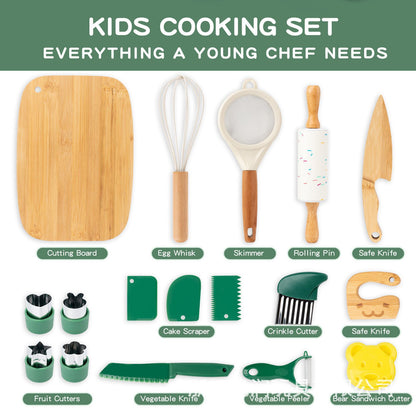 Children's Montessori practical life kitchen cooking tools and utensils
