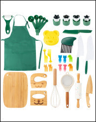 Children's Montessori practical life kitchen cooking tools and utensils