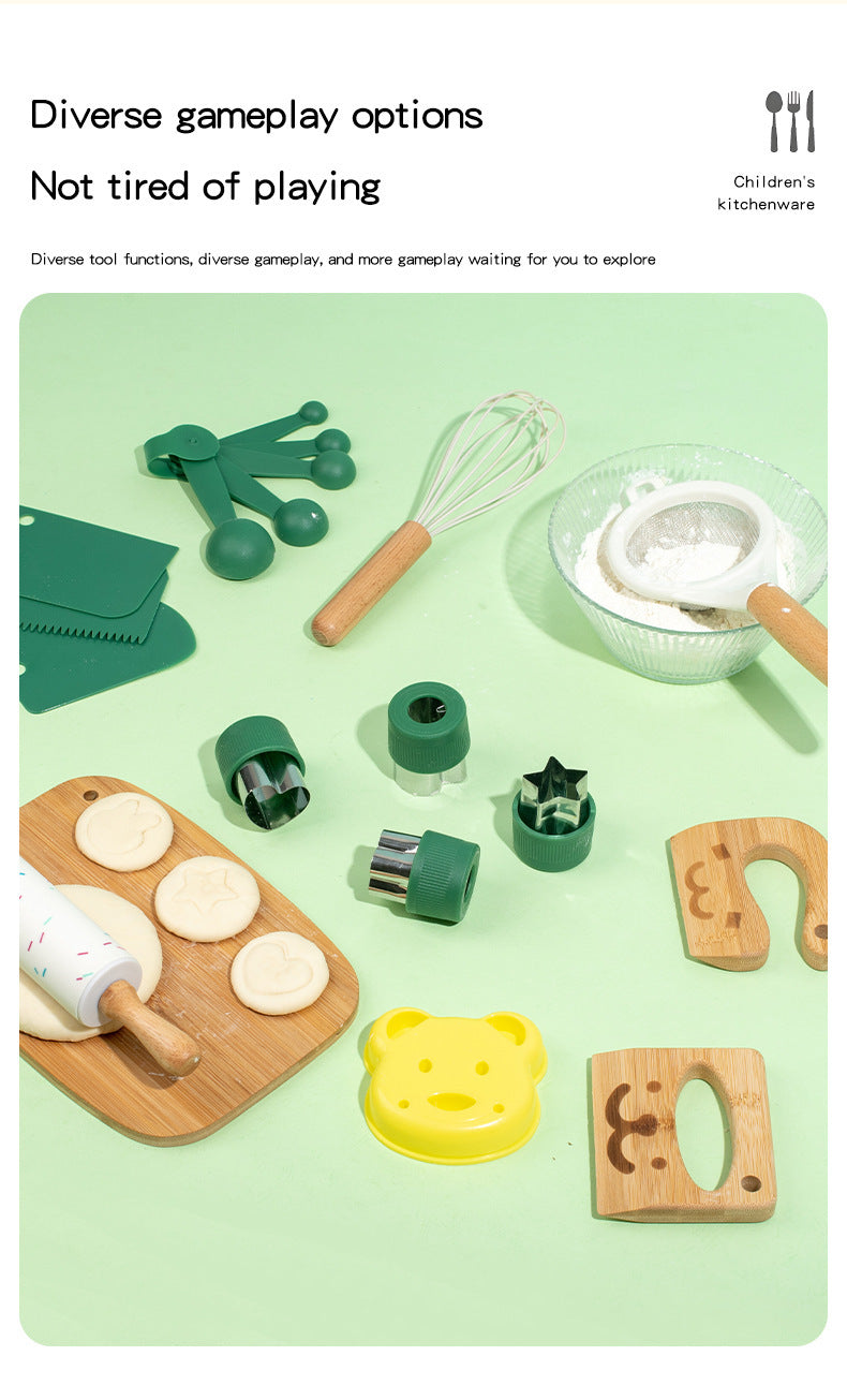 Children's Montessori practical life kitchen cooking tools and utensils