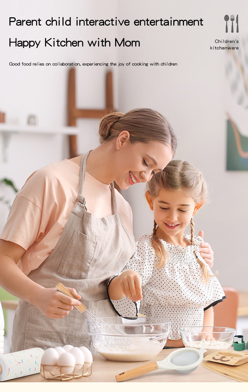 Children's Montessori practical life kitchen cooking tools and utensils