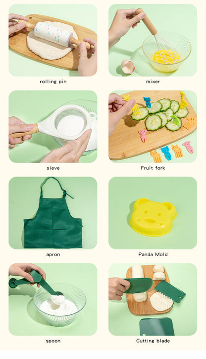 Kinmilo children's practical life cooking kit variations and dimensions
