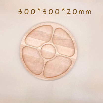 Sensory sorting tray, compartments, dimensions and Montessori fine-motor activity details