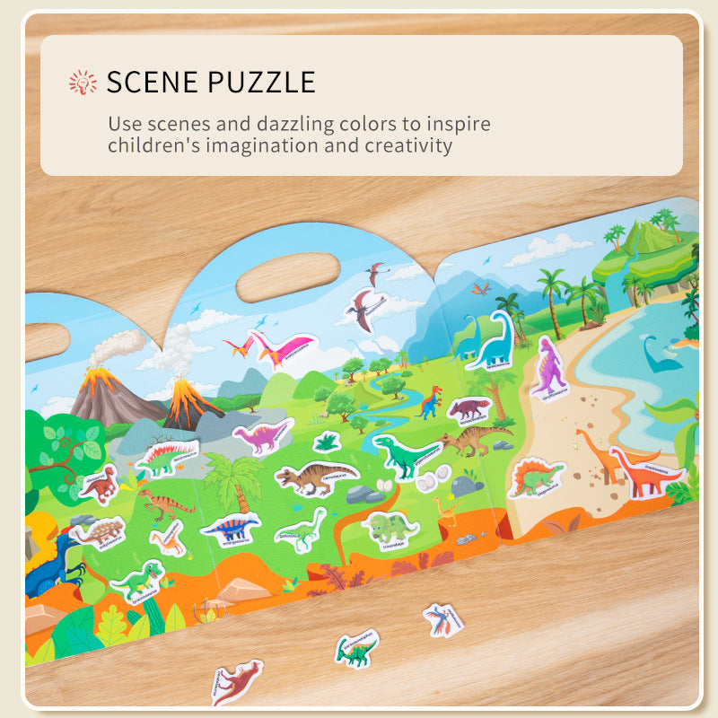 Kinmilo six-theme reusable jelly sticker quiet book scene and sticker matching activities