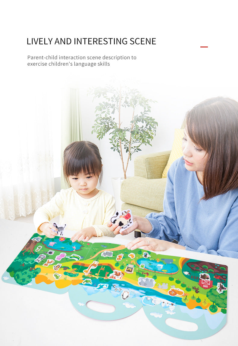Kinmilo six-theme reusable jelly sticker quiet book scene and sticker matching activities