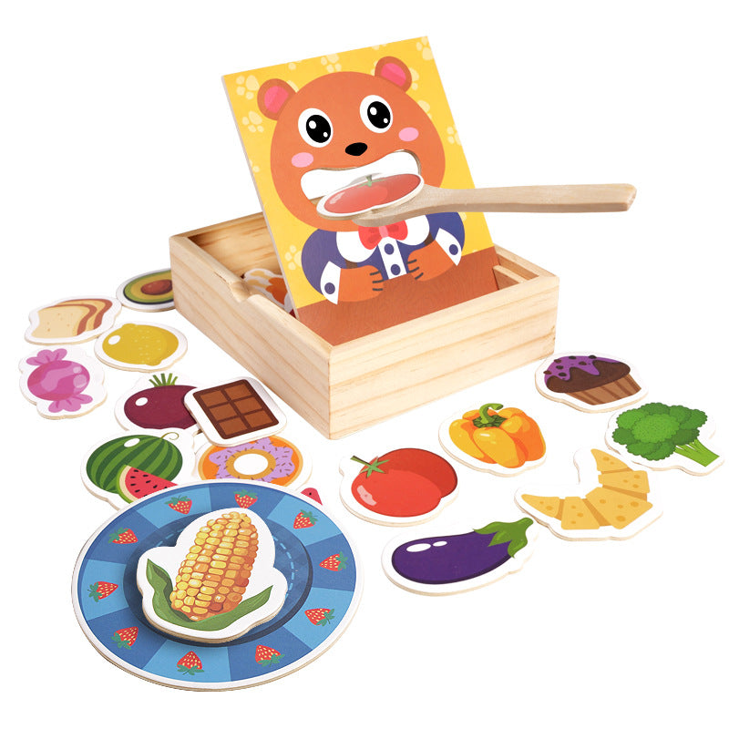 Kinmilo animal feeding and pretend food matching game play image 6