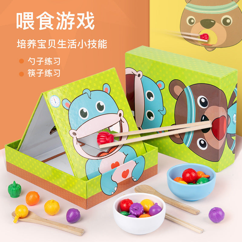 Kinmilo animal feeding and pretend food matching game play image 10