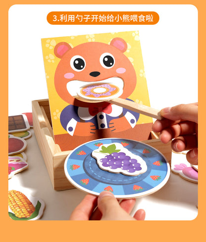 Kinmilo animal feeding and pretend food matching game play image 23