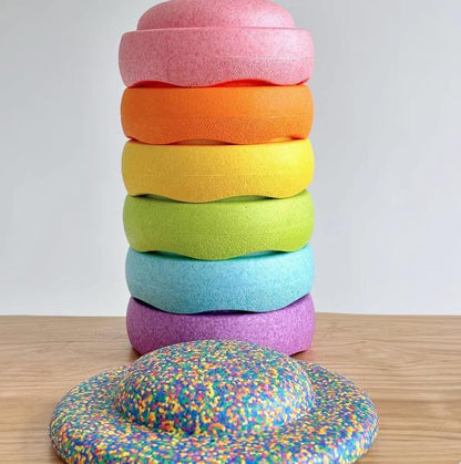 Kinmilo rainbow stepping stones, balance-board configurations and movement play photo 5
