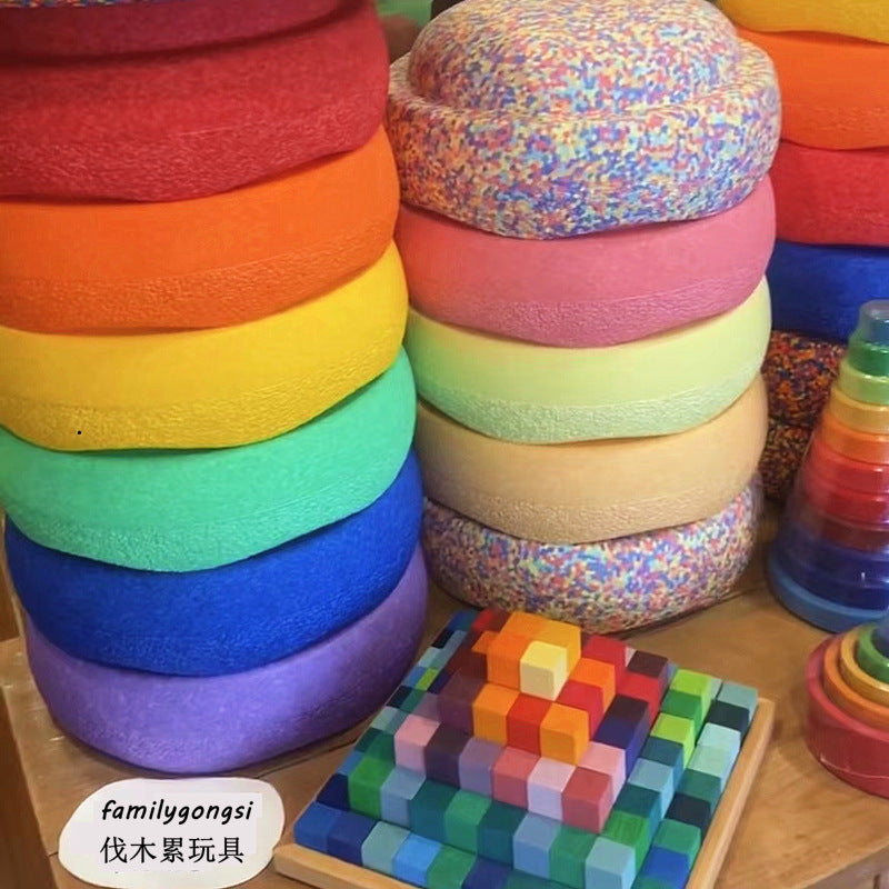 Kinmilo rainbow stepping stones, balance-board configurations and movement play photo 6