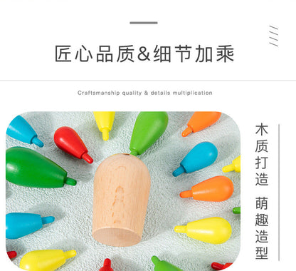 Wooden cactus toy, building game or alphabet activity image 33