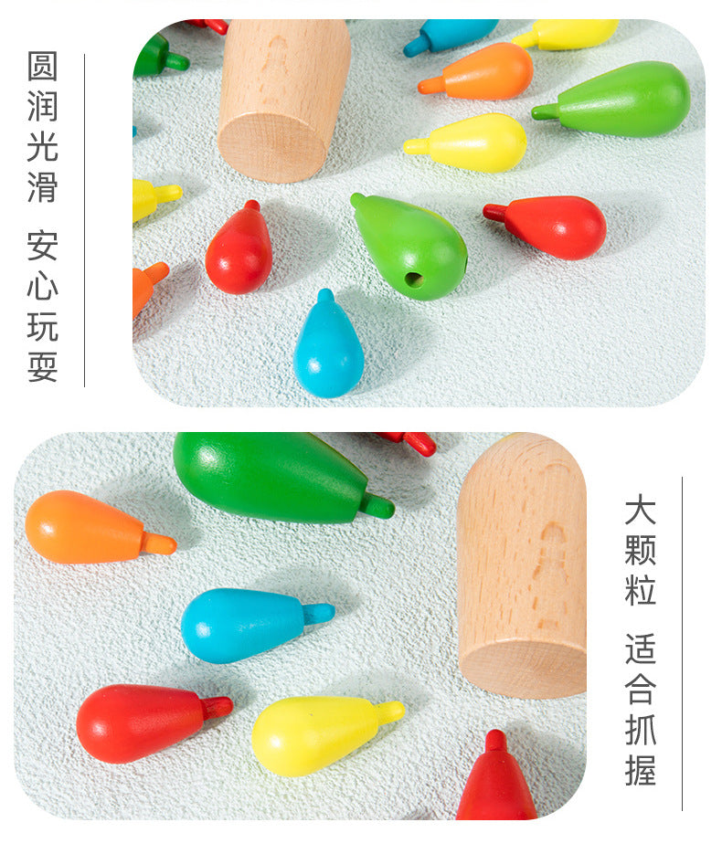 Wooden cactus toy, building game or alphabet activity image 39
