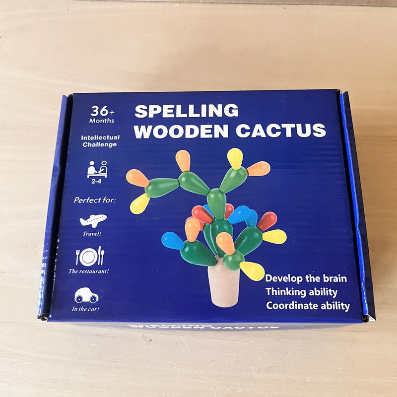 Kinmilo Wooden Colorful Cactus Building Toy – Gift Box Edition — product view 2