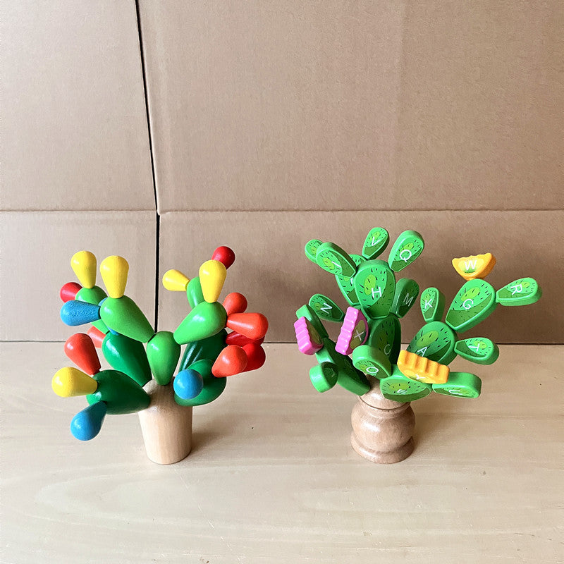 Kinmilo Wooden Alphabet Cactus Letter-Matching & Building Toy — product view 5