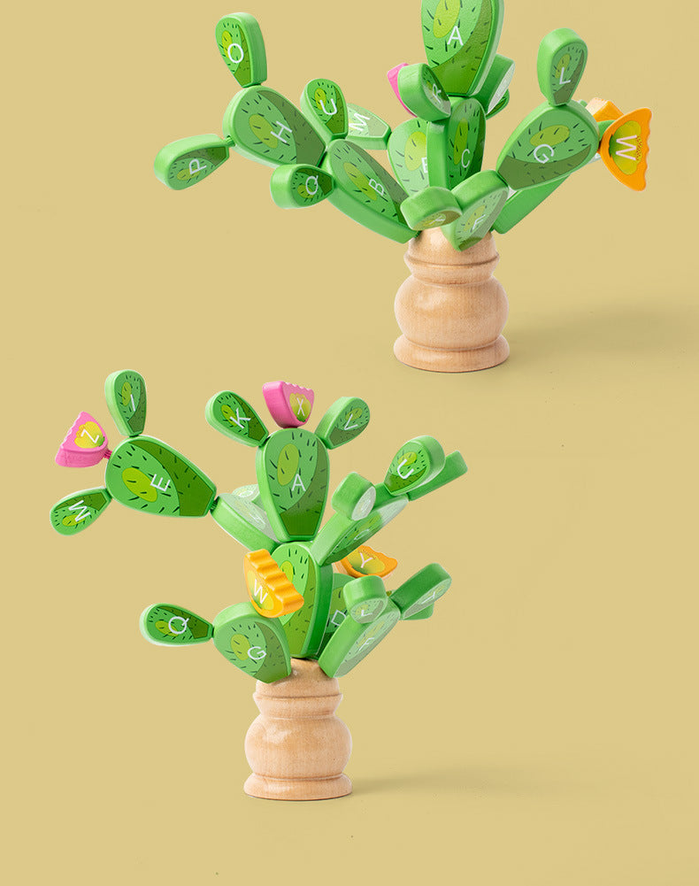 Alphabet cactus lettering and assembly examples
