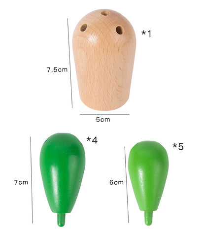 Kinmilo Wooden Colorful Cactus Construction Set – Storage Pouch Edition — product view 8