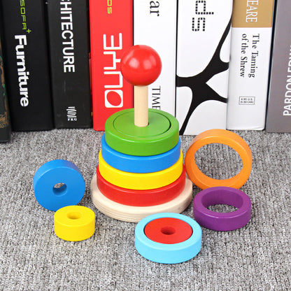 Kinmilo Classic Wooden Rainbow Rings variant, product view
