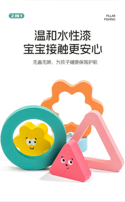 Kinmilo Montessori wooden fishing puzzle and early math activity board - product view 17