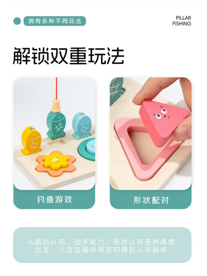 Kinmilo Montessori wooden fishing puzzle and early math activity board - product view 20