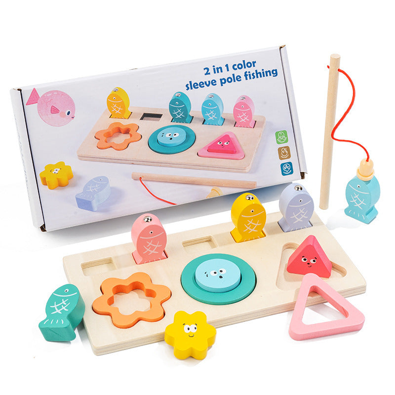 Kinmilo Montessori wooden fishing puzzle and early math activity board - product view 21
