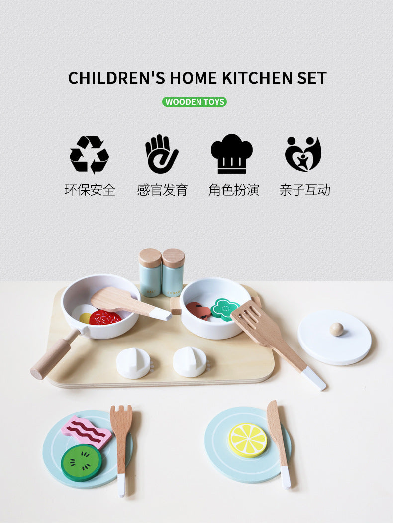 Wooden Montessori-inspired tabletop kitchen set, accessory or activity image 20