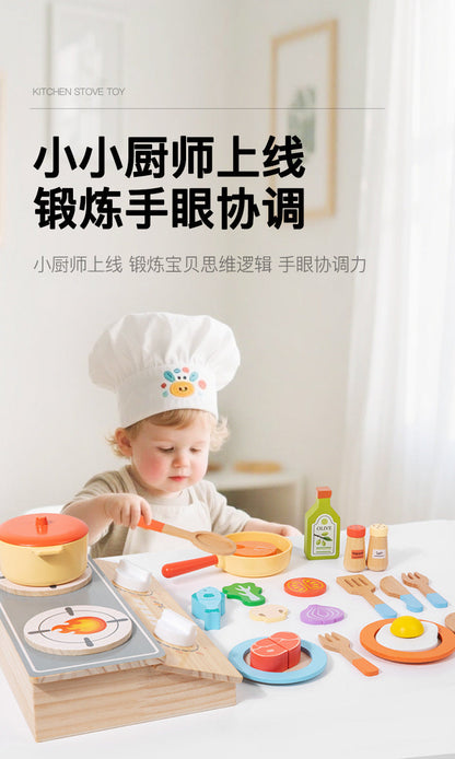Wooden Montessori-inspired tabletop kitchen set, accessory or activity image 25
