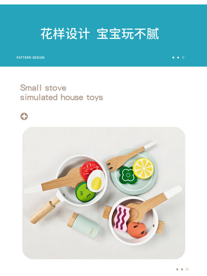 Wooden Montessori-inspired tabletop kitchen set, accessory or activity image 43