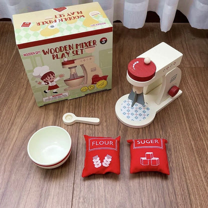 Kinmilo wooden kitchen pretend play - style, accessories or size detail 2
