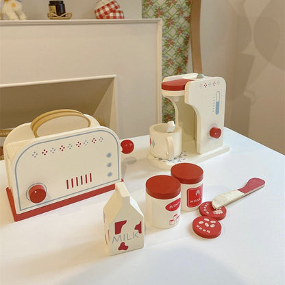 Kinmilo wooden kitchen pretend play - style, accessories or size detail 11