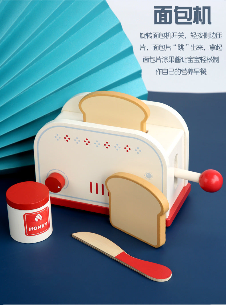 Kinmilo wooden kitchen pretend play - style, accessories or size detail 15