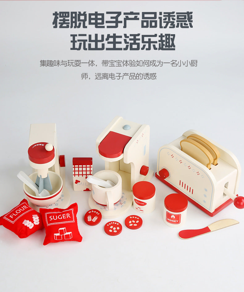 Kinmilo wooden kitchen appliance and afternoon tea play style details image 21