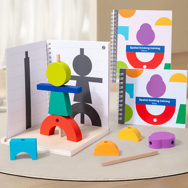 Kinmilo 3D spatial thinking and shadow matching wooden puzzle – product detail and learning activities