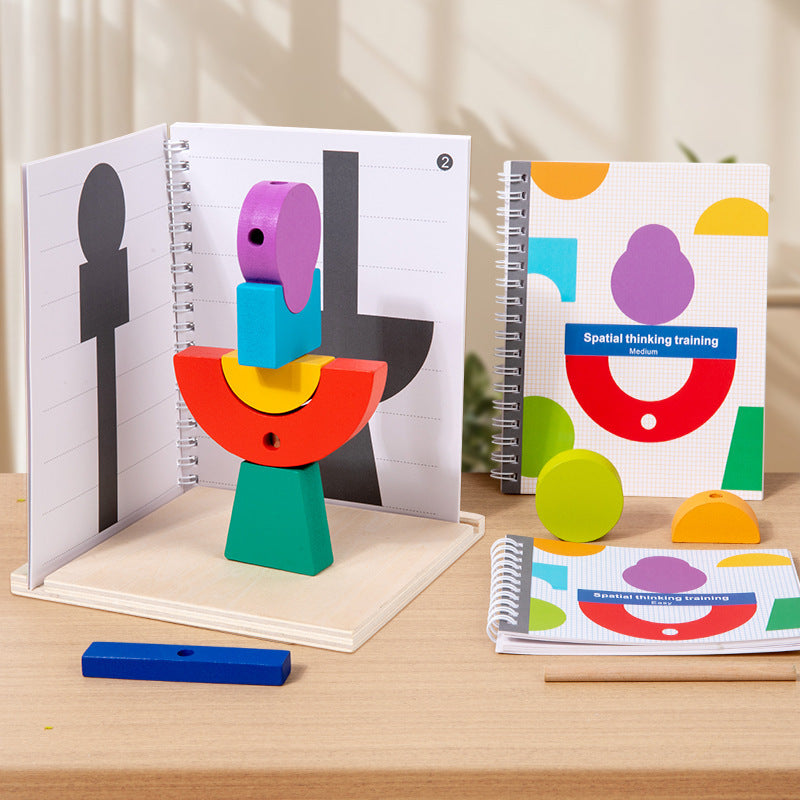 Kinmilo 3D spatial thinking and shadow matching wooden puzzle – product detail and learning activities