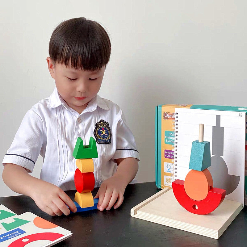 Kinmilo 3D spatial thinking and shadow matching wooden puzzle – product detail and learning activities