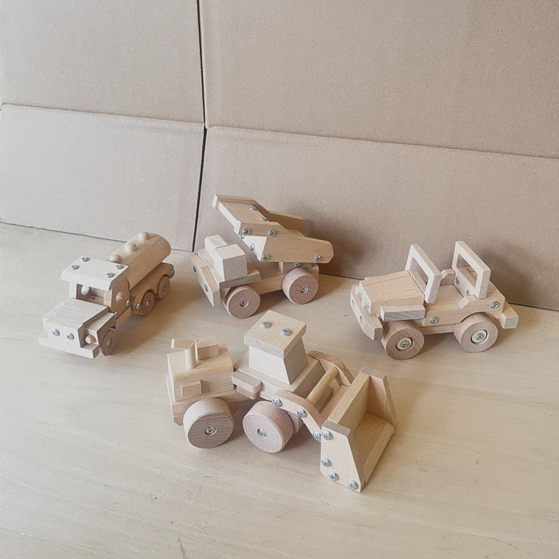 Kinmilo toy wooden vehicle style and finish detailed product image