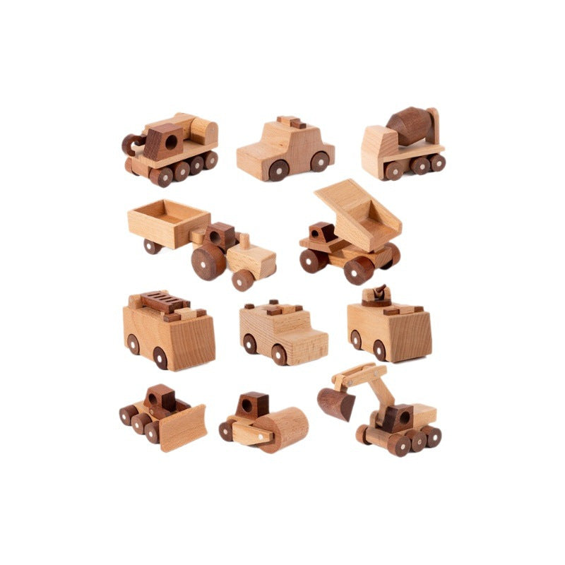 Kinmilo toy wooden vehicle style and finish detailed product image