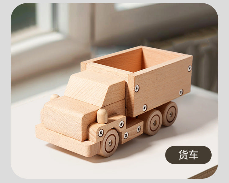 Kinmilo wooden toy vehicles – DIY screwdriver assembly and vehicle styles